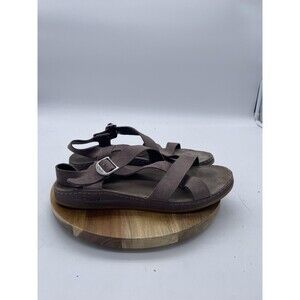 Chaco Sandals Womens 7 Brown Suede Strappy Buckle Casual Summer Shoes